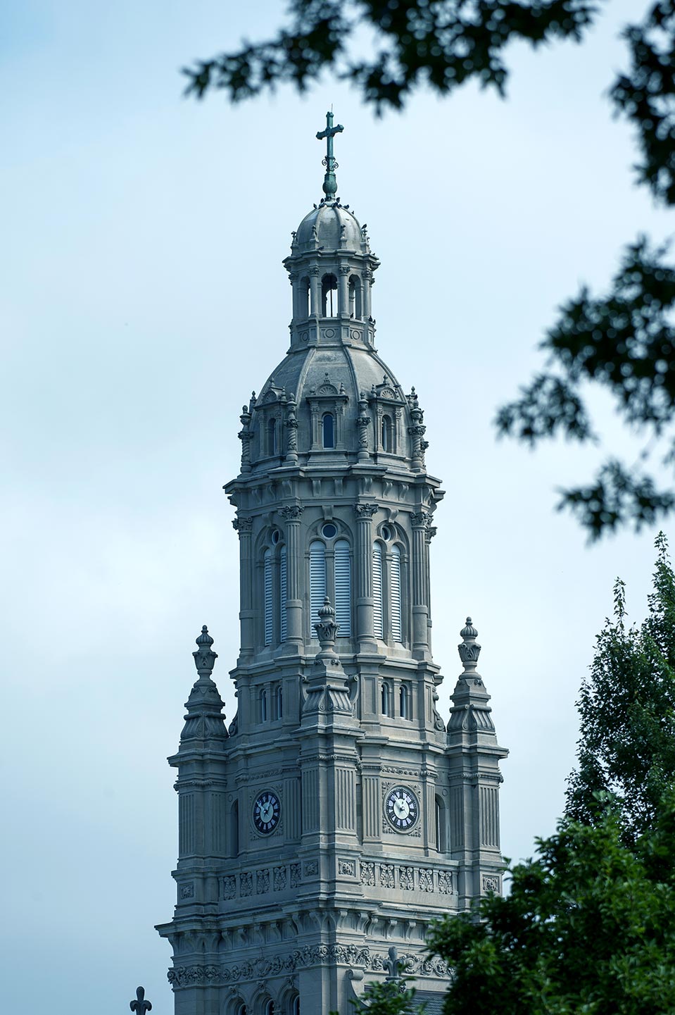 The bell tower of the Church of the Immaculate Conception